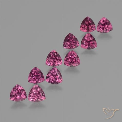 5.60ctw Naturale Viola medio Granato rodolite, Taglio trillion, VS