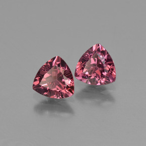 Granato rodolite naturale rosa da  ct, trillion, VS