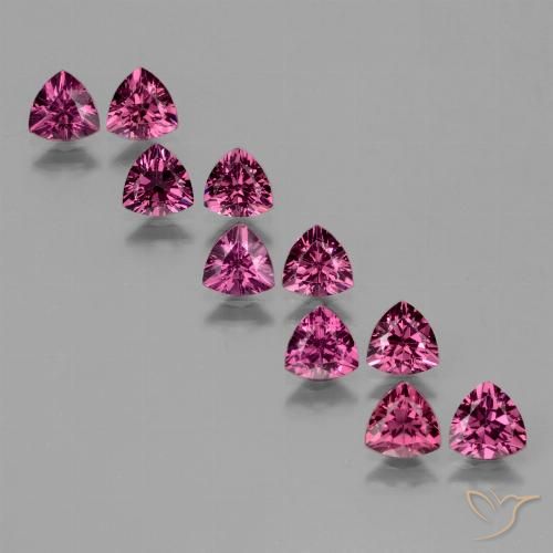 5.15ctw Naturale Viola medio-scuro Granato rodolite, Taglio trillion, VS