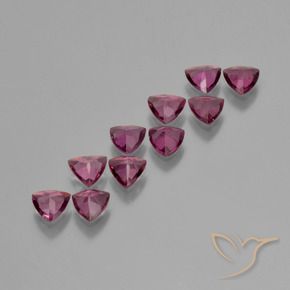 Granato rodolite naturale porpora da 3,80 ct, trillion, VS