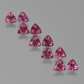 Granato rodolite naturale porpora da 4,22 ct, trillion, VS