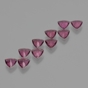 Granato rodolite naturale porpora da 4,22 ct, trillion, VS