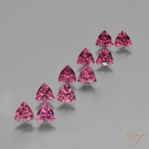 5.43ctw Naturale Magenta-Rosa Granato rodolite, Taglio trillion, VS