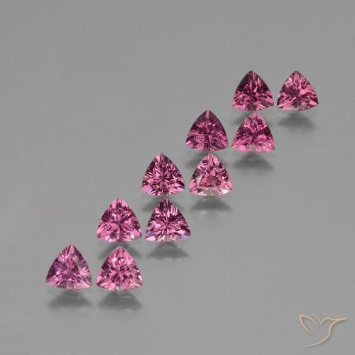 4.71ctw Naturale Magenta-Rosa Granato rodolite, Taglio trillion, VS