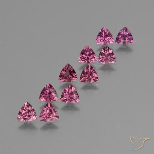 4.89ctw Naturale Magenta-Rosa Granato rodolite, Taglio trillion, VS