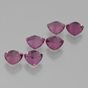 Gemme di Granato Rodolite Rosato naturale da 3.22 ct, Taglio trillion, VS