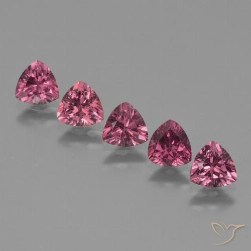 2.62ctw Naturale Rosa Bacca Viola Granato rodolite, Taglio trillion, VS