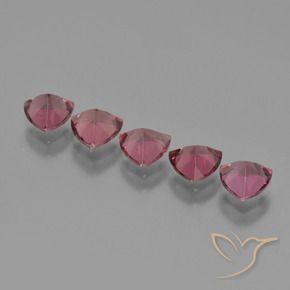 Gemme di Granato rodolite Rosa Bacca Viola naturale da 2.62 ct, Taglio trillion, VS