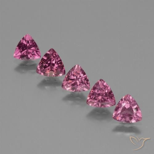 2.63ctw Naturale Magenta-Rosa Granato rodolite, Taglio trillion, VS