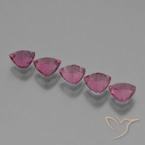 Gemme di Granato rodolite Magenta-Rosa naturale da 2.63 ct, Taglio trillion, VS