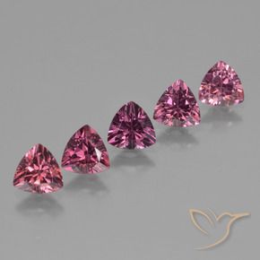 Gemme di Granato rodolite Rosa Bacca Viola naturale da 2.58 ct, Taglio trillion, VS