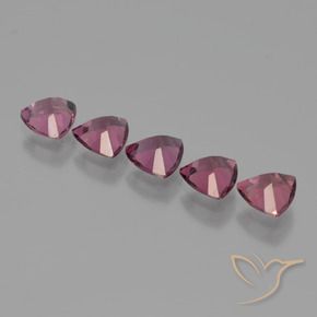Gemme di Granato rodolite Rosa Bacca Viola naturale da 2.58 ct, Taglio trillion, VS