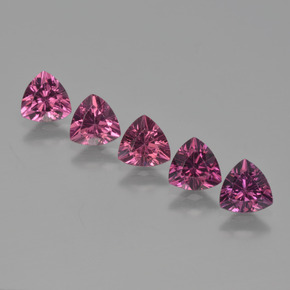 Granato rodolite naturale rosa da  ct, trillion, VS
