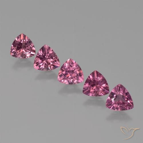 2.43ctw Naturale Viola medio Granato rodolite, Taglio trillion, VS