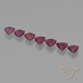 Gemme di Granato rodolite Rosa Bacca Viola naturale da 3.33 ct, Taglio trillion, VS