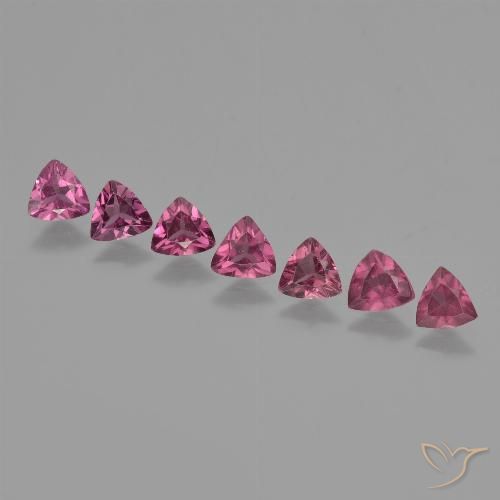 2.61ctw Naturale Rosa Bacca Viola Granato rodolite, Taglio trillion, VS