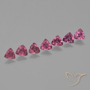 Gemme di Granato rodolite Rosa Bacca Viola naturale da 2.61 ct, Taglio trillion, VS