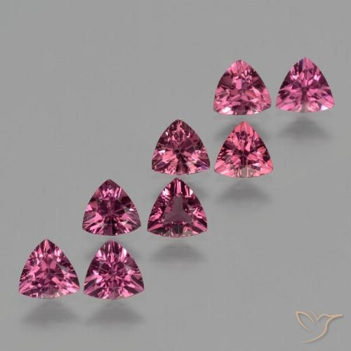 3.52ctw Naturale Magenta-Rosa Granato rodolite, Taglio trillion, VS