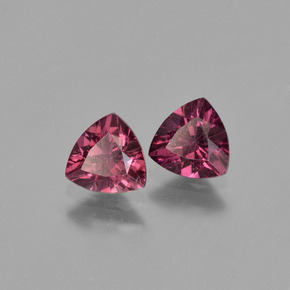 Granato rodolite naturale rosa da  ct, trillion, VS