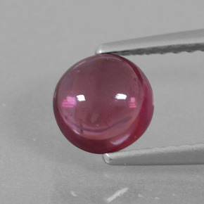 Granato Rodolite Rosato naturale da 1.28 ct, Taglio rotondo, Trasparente