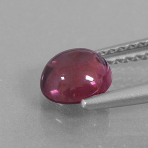 Granato Rodolite Rosato naturale da 1.28 ct, Taglio rotondo, Trasparente