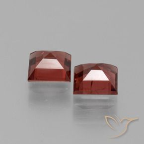 Gemme di Granato rodolite Rosso medio-scuro naturale da 1.44 ct, Quadrato, VS-SI