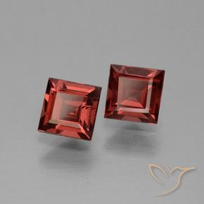 Gemme di Granato rodolite Rosso scarlatto profondo naturale da 1.54 ct, Quadrato, VS