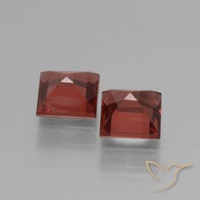 Gemme di Granato rodolite Rosso medio naturale da 1.40 ct, Quadrato, VS