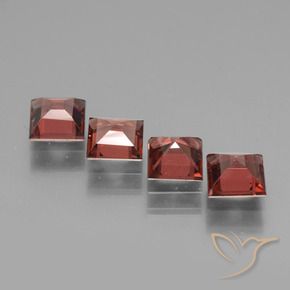 Gemme di Granato rodolite Rosso scarlatto profondo naturale da 2.84 ct, Quadrato, VS