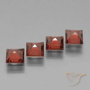 Gemme di Granato rodolite Rosso scarlatto naturale da 3.04 ct, Quadrato, VS