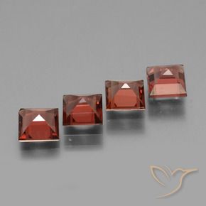 Gemme di Granato rodolite Rosso scuro naturale da 2.79 ct, Quadrato, VS