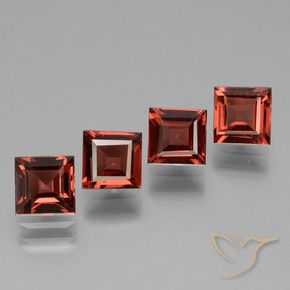 Gemme di Granato rodolite Rosso scuro naturale da 3.01 ct, Quadrato, VS