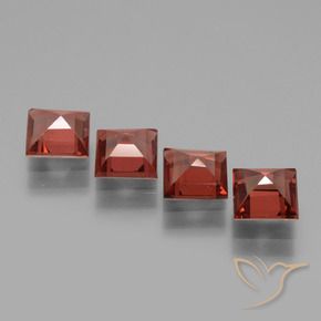 Gemme di Granato rodolite Rosso scuro naturale da 3.01 ct, Quadrato, VS