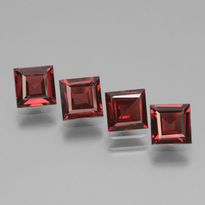Granato rodolite naturale rosso da 3,05 ct, quadrato, VS