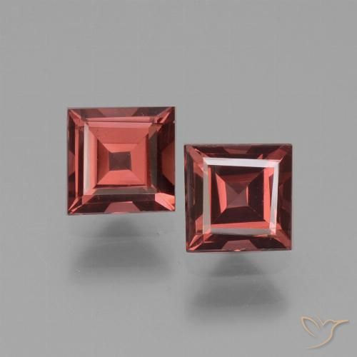 1.47ctw Naturale Rosso scuro Granato rodolite, Quadrato, VS