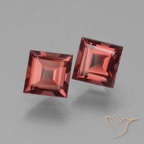 Gemme di Granato rodolite Rosso scuro naturale da 1.47 ct, Quadrato, VS