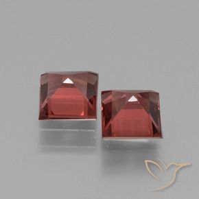 Gemme di Granato rodolite Rosso scuro naturale da 1.47 ct, Quadrato, VS