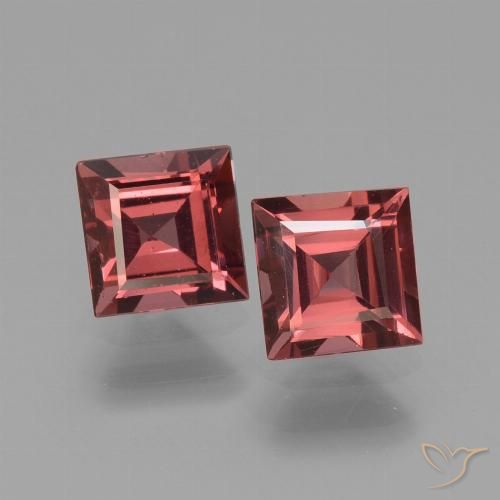 1.62ctw Naturale Rosso scuro Granato rodolite, Quadrato, VS
