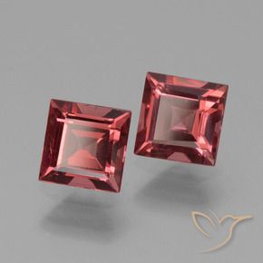 Gemme di Granato rodolite Rosso scuro naturale da 1.62 ct, Quadrato, VS