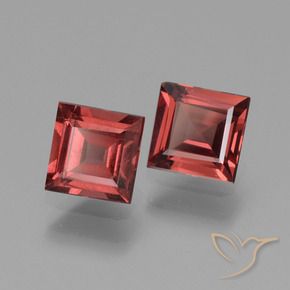 Gemme di Granato rodolite Rosso scuro naturale da 1.52 ct, Quadrato, VS
