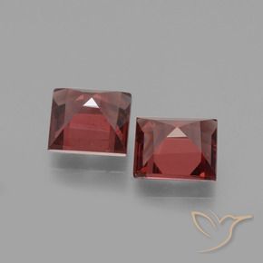 Gemme di Granato rodolite Rosso scuro naturale da 1.52 ct, Quadrato, VS
