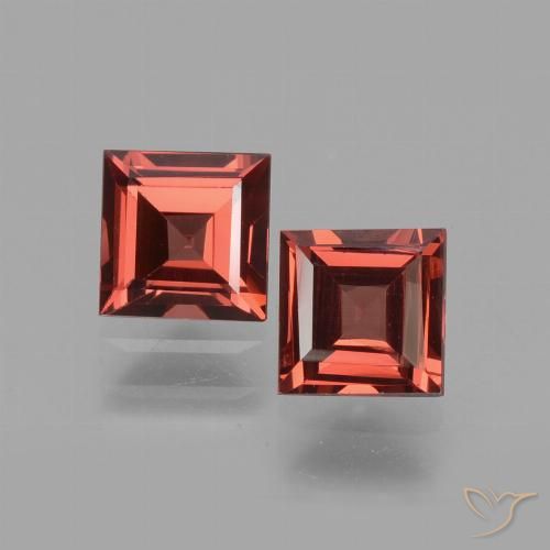 1.40ctw Naturale Rosso bacca intenso Granato rodolite, Quadrato, VS