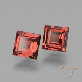 Gemme di Granato rodolite Rosso bacca intenso naturale da 1.40 ct, Quadrato, VS