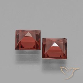 Gemme di Granato rodolite Rosso bacca intenso naturale da 1.40 ct, Quadrato, VS
