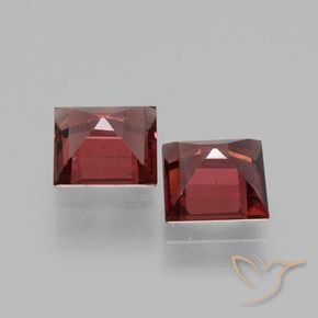 Gemme di Granato rodolite Rosso scuro naturale da 1.56 ct, Quadrato, VS