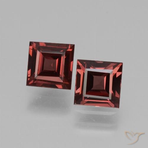 1.46ctw Naturale Rosso bacca intenso Granato rodolite, Quadrato, VS