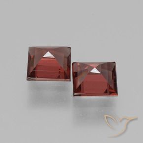 Gemme di Granato rodolite Rosso bacca intenso naturale da 1.46 ct, Quadrato, VS