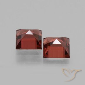 Gemme di Granato rodolite Rosso scarlatto profondo naturale da 1.68 ct, Quadrato, VS