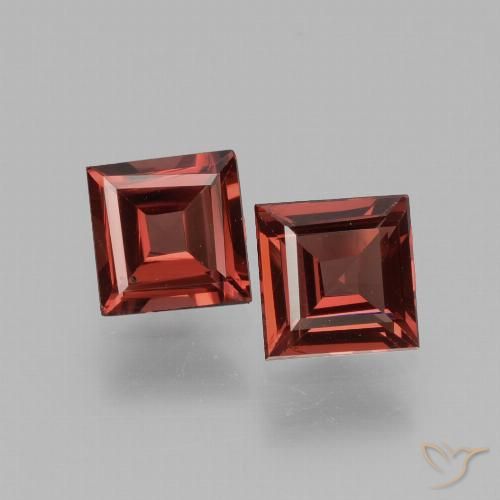 1.45ctw Naturale Rosso scuro Granato rodolite, Quadrato, VS