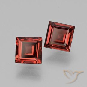Gemme di Granato rodolite Rosso scuro naturale da 1.45 ct, Quadrato, VS